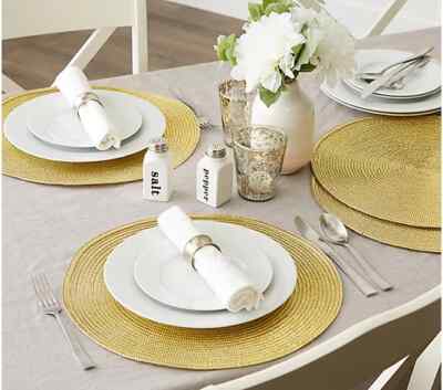 Design Imports Metallic Round Polypropylene 15