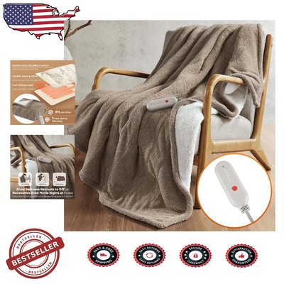 Luxurious Feathersoft Electric Blanket Throw - Perfect for Cozy Winter Nights-image