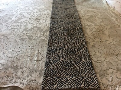 Pier 1 Imports (?) Table Runner Zebra Leopard Animal Print Reversible 13