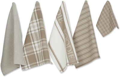 Everyday Lightweight, Super Absorbent Foodie Kitchen Dishtowel & Dishcloth Set-5-image