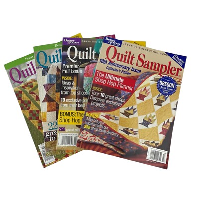 Better Homes & Gardens Quilt Sampler Magazines 2004/2005 Lot of 4-image