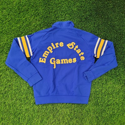 Vintage 80s Empire-State-Games Track Jacket Women L 20x23 USA New York-image