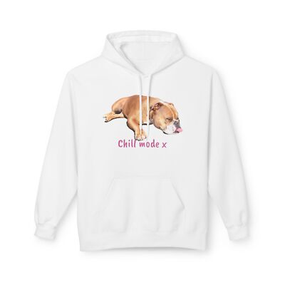 Sleeping Dog Fleece Hoodie - Cozy Unisex Midweight Comfort for Pet Lovers-image