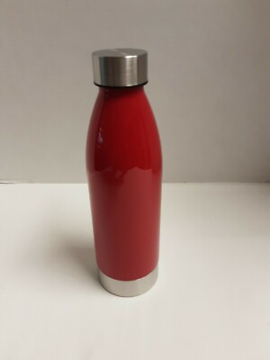 Mainstays 22 Oz. Red Water Bottle W/Stainless Steel Lid & Base BPA Free BNWT!-image