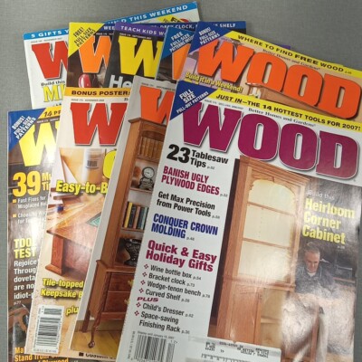 WOOD Magazine Lot of 9 From 2007 ~ Better Homes and Gardens-image