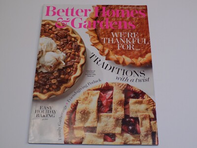 Better Homes and Gardens Magazine Nov 2017 Thanksgiving Pies Traditions Baking-image