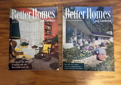 Lot of 2 Better Homes & Garden Magazines From 1950 - March 1950 October 1950-image