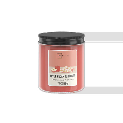 Apple Pecan Scented 3-Wick Glass Jar Candle, 7Oz-image