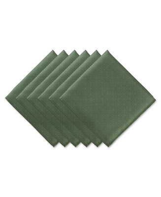 Design Imports Tonal Lattice Print Outdoor Napkin Set of 6 Artichoke Green-image