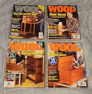 Lot of (4) - Vintage WOOD Magazines by Better Homes and Gardens - Lot #1329-image