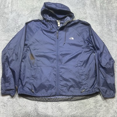 VTG The North Face Nylon Windbreaker Men XL Navy Blue Wind Resistant Packable-image