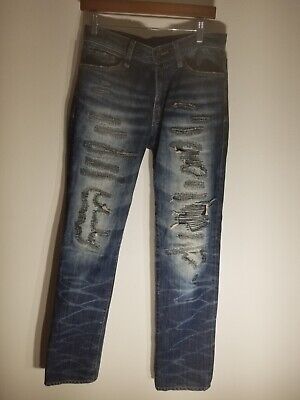 Semantic Design Japanese Import Distressed Men's Jeans Size Small 30 x 32 NWOT-image