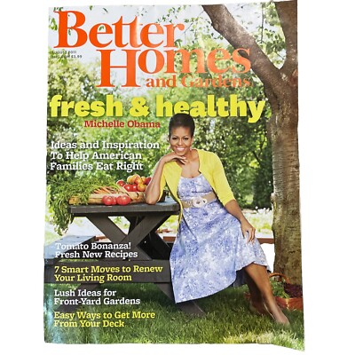 Better Homes & Gardens Magazine August 2011 Michelle Obama Cover-image