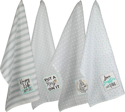 Wedding Collection Home Essentials For Newlyweds Dishtowel Set- 4 Piece-image