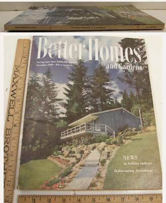 NOVEMBER 1950 BETTER HOMES & GARDENS  MCM COCA COLA SANTA CLAUS XMAS GIFTS DECOR-image