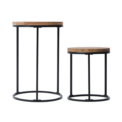 Better Homes & Gardens Acacia Top Plant Stand,2 Pack-image
