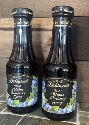 2 Pack Dickinson's Wild Maine Blueberry Syrup 12oz | Over 900 Bottles Sold!-image