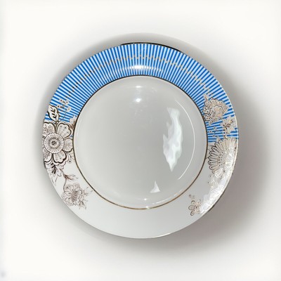 Brand New Gracie Bone China by Coastline Blue & Gold Design  8 1/2