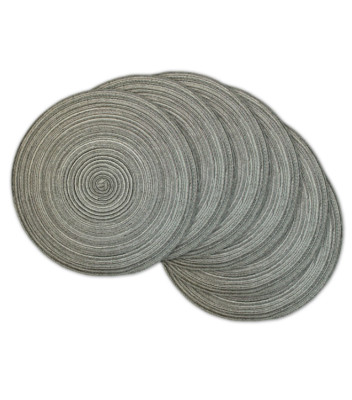 Design Imports Variegated Round Woven Placemat H1387 Set of 6-image