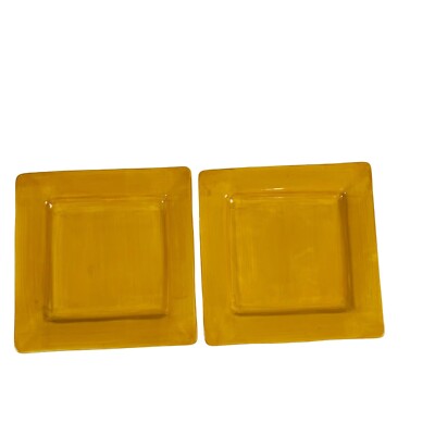 Pier 1 Imports Essential Colors Square Harvest Dinner Plates Set 2 Earthenware-image