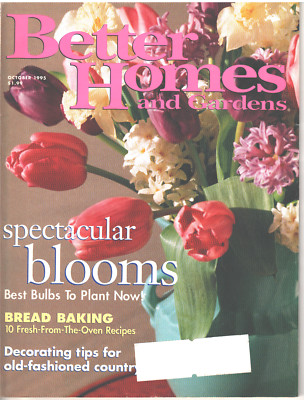BETTER HOMES & GARDENS Magazine October 1995 Plant Best Bulbs Now Bread Baking-image