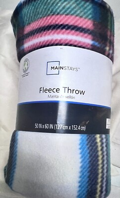 Seasonal Winter Multicolor Plaid Blanket Lightweight Soft Fleece Throw 50