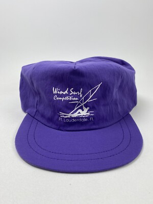 Vintage Wind Surfing Competition Ft Lauderdale Florida 1980s Stretchback Hat Cap-image