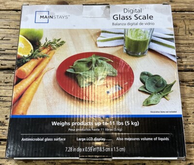 Mainstays Red Digital Glass Scale Up To 11 lbs NWB-image