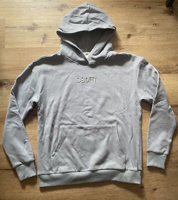 J80 Fit Comfort Cozy Breeze Athletic Hoodie Chest Logo Steel Blue Women’s Size S-image