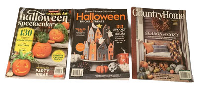 Better Homes &Gardens Halloween Magazines Fall Womens Day Country fall Home Lot3-image