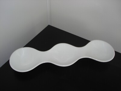 PIER 1 IMPORTS White  - 3 Section Condiment/Relish Serving Dish-image