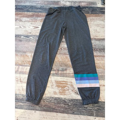Women's Gray Cozy Knit Pull On Sweatpants Size M Activewear-image