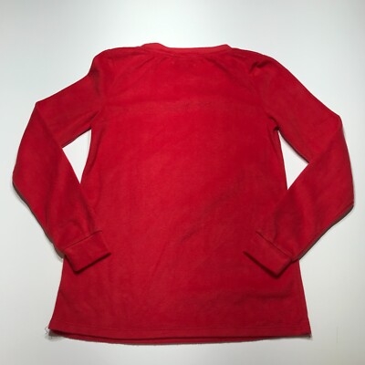 Sonoma Sleep Top Womens Size XS Red Long Sleeve Fleece Cozy Comfort Pullover-image