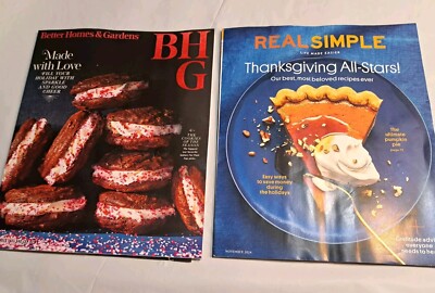 Better Homes & Gardens Real Simple Magazine Nov & Dec Issue Lot Of 2-image