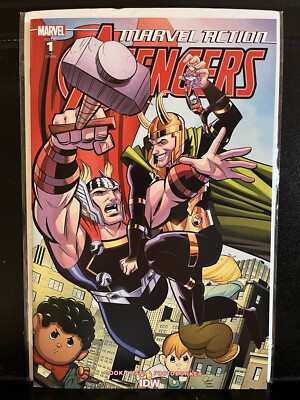 Marvel Action Avengers #1 Jacob Edgar 1:10 RI Variant (2020 IDW) We Combine Ship-image