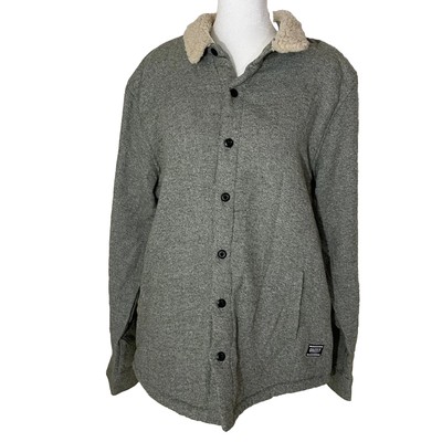 Grizzly Women’s Green Sherpa Lined Jacket Size L. Pockets-image