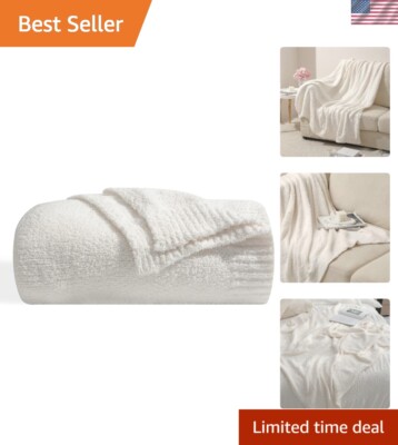 Cozy & Fluffy Lightweight Throw Blanket, 50”x60” - Perfect for All Seasons-image