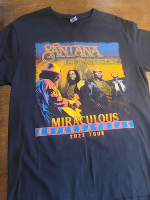 Santana Earth Wind & Fire T-Shirt Men’s M 2022 USA Tour Classic Rock 70s Funk-image