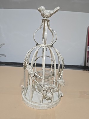 Pier 1 Imports Tabletop Metal Birdcage w/Votive Candleholder - Rustic-image