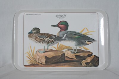 RARE DESIGN IMPORTS AUDOBON GREEN WINGED TEAL SERVING TRAY 17 1/2