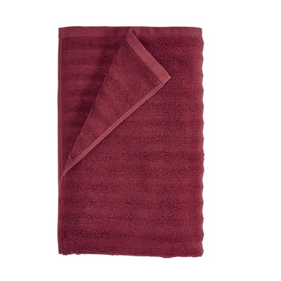 Mainstays Performance Textured 2-Piece Bath Sheet Set, Red-image