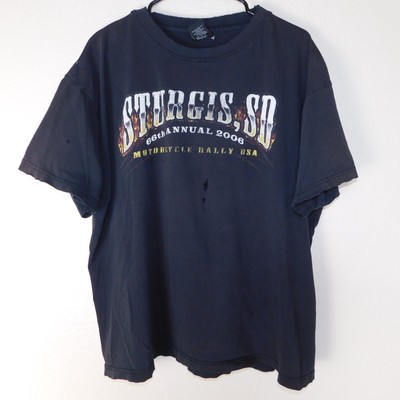 Sturgis Motorcycle Shirt Adult XL Biker Black Hills Distressed Graphic 2006 USA-image