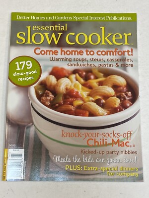 Essential Slow Cooker Magazine 2009 Better Home and Gardens Special Chili Mac-image