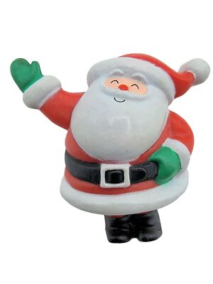 Hallmark 1988 Vintage Holiday Wind-Up Christmas Santa Lapel Pin-image