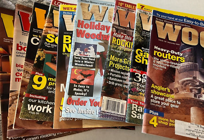 Lot of (9) Vintage WOOD Magazines by Better Homes and Gardens 2000-2001-image