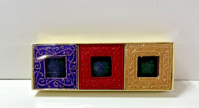 NEW OLD STOCK 3pk Pier 1 Imports Fabric Bead Design 1.5