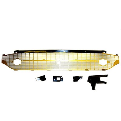 Golden Star GR13-57S GRILL COMPLETE 57 CHEVY BLACK BRACENOT CHROME GOLD GRILLE 6-image