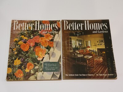 Vintage Better Homes and Gardens Magazine April 1952. September 1947  Lot of 2-image