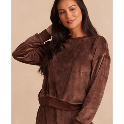 Summersalt Sweatshirt Womens Large Plush Velour Pullover Relaxed Crew Cozy Soft-image