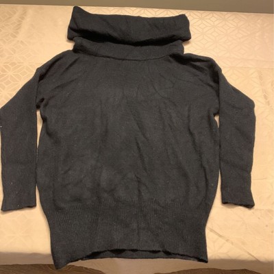 Warm & Cozy Womens Pullover Sweater Black Long Sleeve Stretch Ribbed Hem S-image